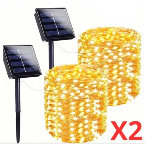 2x1 LUCES NAVIDEÑAS CON PANEL SOLAR