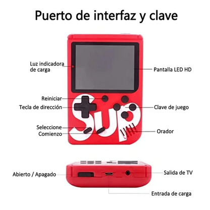 CONSOLA PORTATIL RETRO + 400 JUEGOS