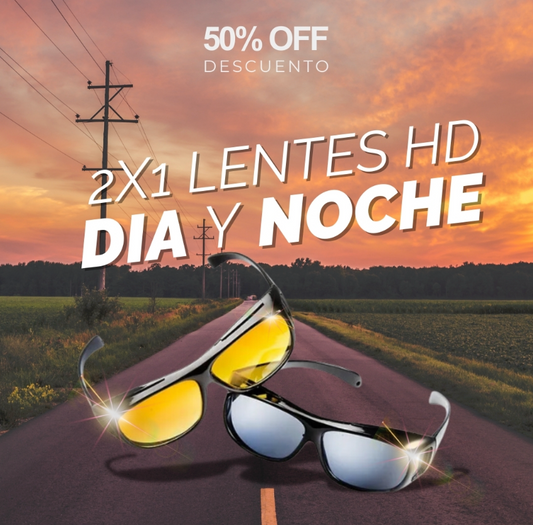 2X1 LENTES HD AMERICANOS VISIÓN DÍA Y NOCHE