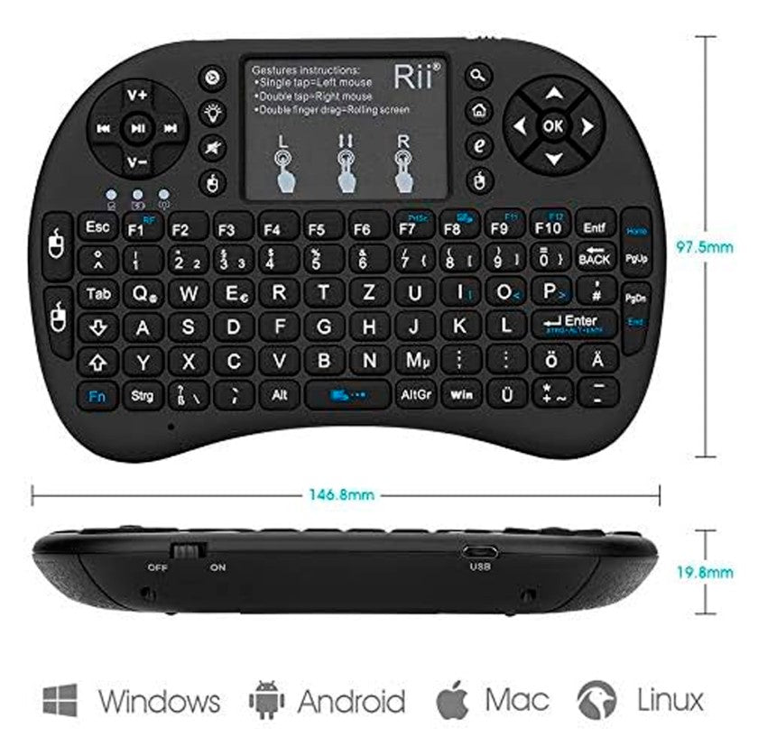 MINI TECLADO TOUCHPAD INALÁMBRICO