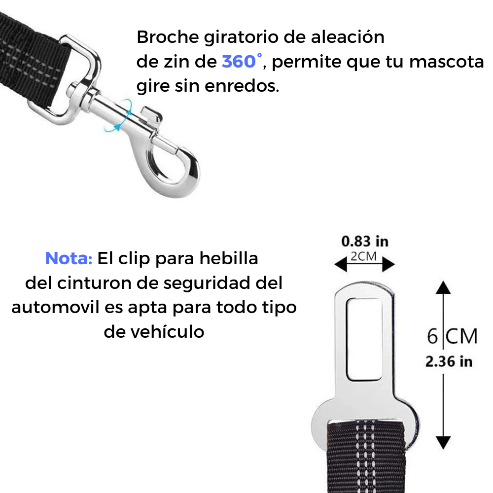 CINTURON DE SEGURIDAD PERROS